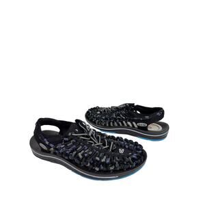 Keen Uneek Unisex Shoes Men 7 / 9 Black Braided Rope Hiking Sandals 1014617